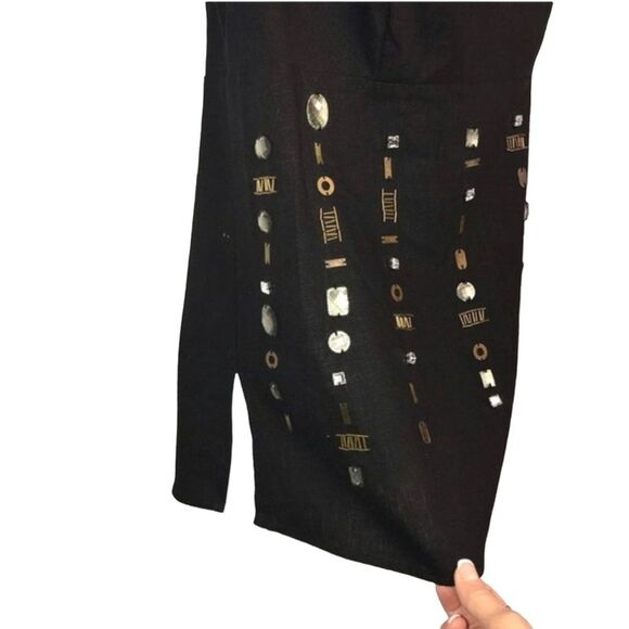 Sleeveless Linen Blend Southwestern Tunic Top Bronze Silver Neckline and Bodice - Picture 11 of 15